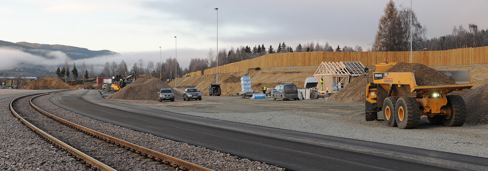 Tømmerterminalen tar form